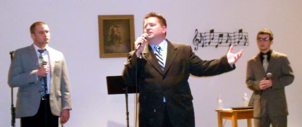 SPECIAL SONG ... Singer Steve Bridgmon and Firm Foundation sing “Where You Are.”