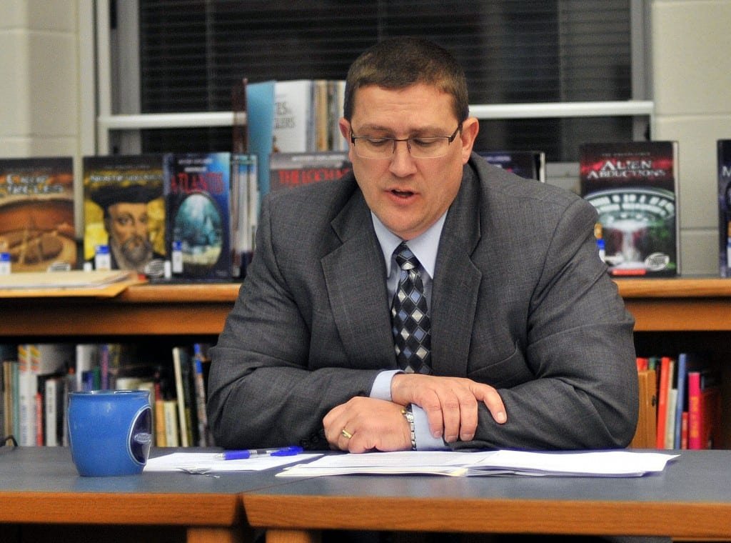 POLICY UPDATE … Edon Northwest Local Schools Superintendent Ed Ewers presents highlights on progress made with the District’s Security Policy/Procedures.  A full report will be presented to the Board in March.      