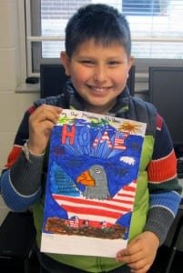 EDON FIRST PLACE WINNER … Blaze Resendez, fifth grade, was awarded First Place honors at Edon Northwest Local Schools for his local entry in the 2013 National Missing Children’s Day Poster Contest. His poster is now eligible for state judging.
