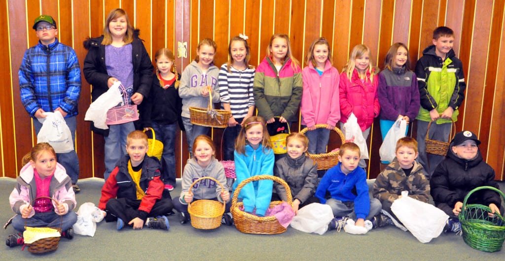 The kids enjoyed a fun filled day of gathering eggs.