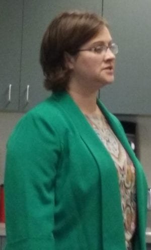 Amy JFS WEB - The Village Reporter Presenter of the report was Fulton County Director of Jobs and Family Services Amy Metz-Simon.