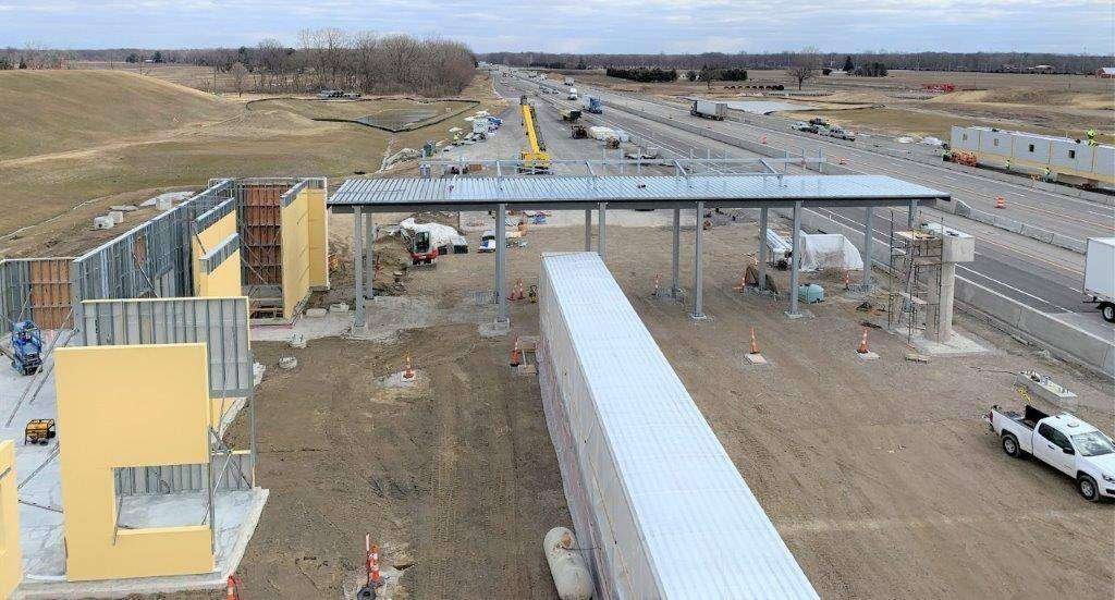 FUTURE FREE TRAVEL Work Continues On New Ohio Turnpike Toll Plaza Near