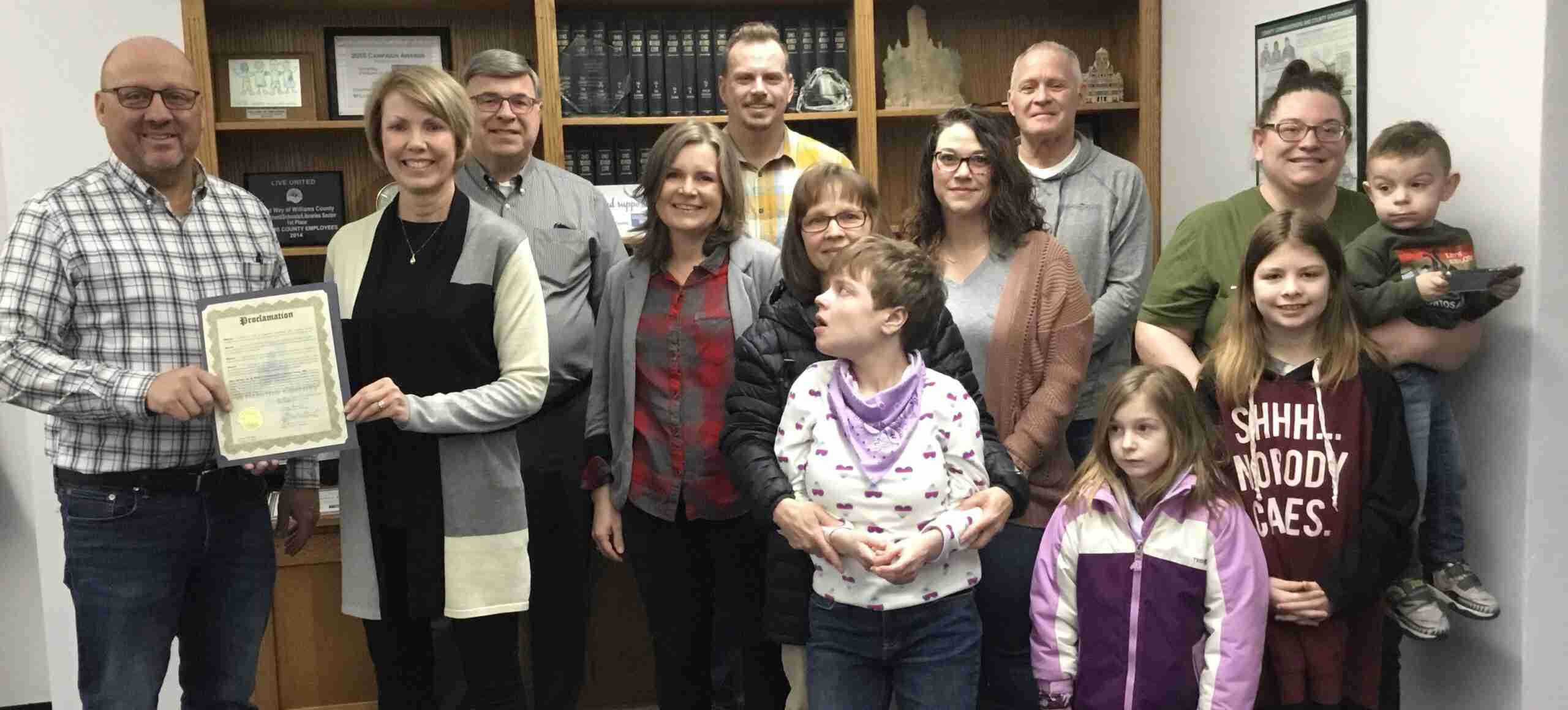 (Paid Content) WILLIAMS COUNTY COMMISSIONERS: Proclamation Declared For Developmental Disability Awareness Month - Vimarsana News