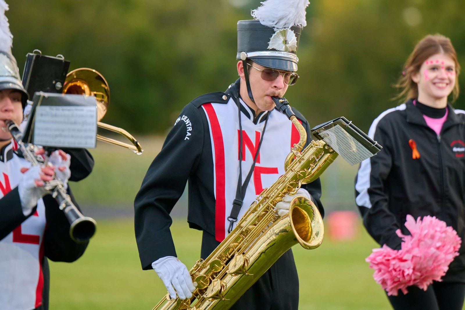 North Central Marching Band & Cheerleaders