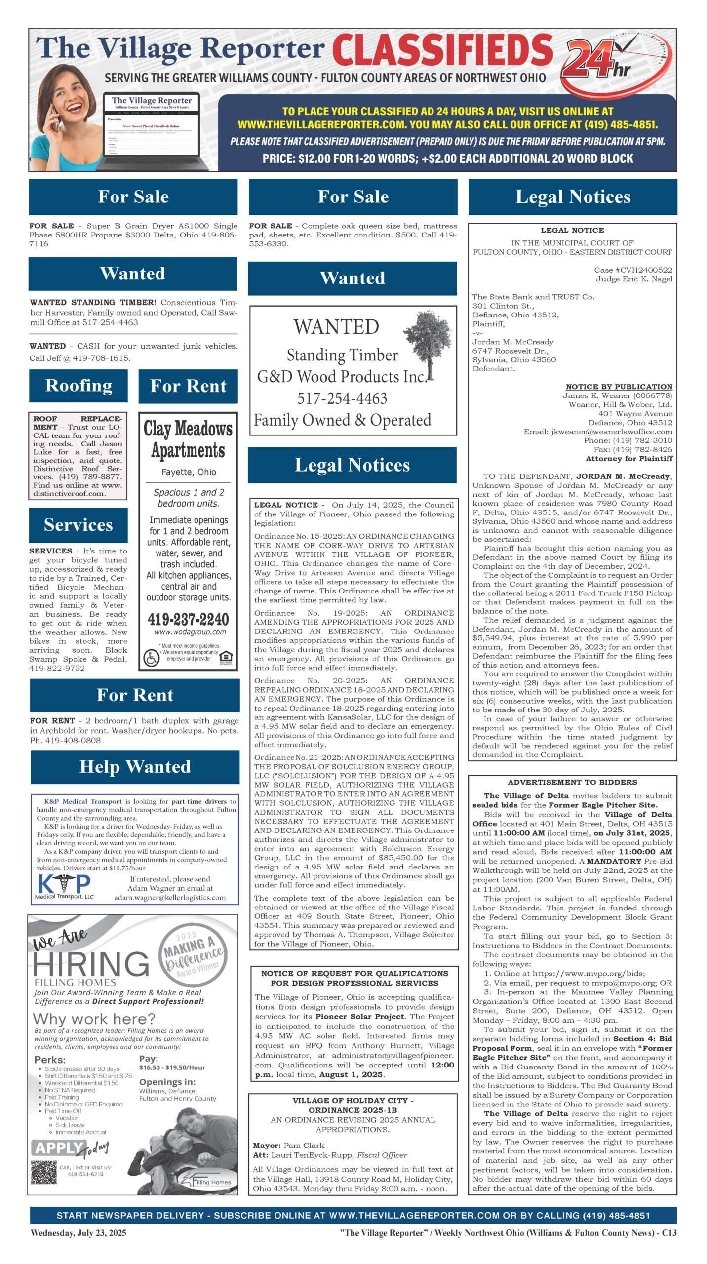 Classifieds_Page_3 - The Village Reporter