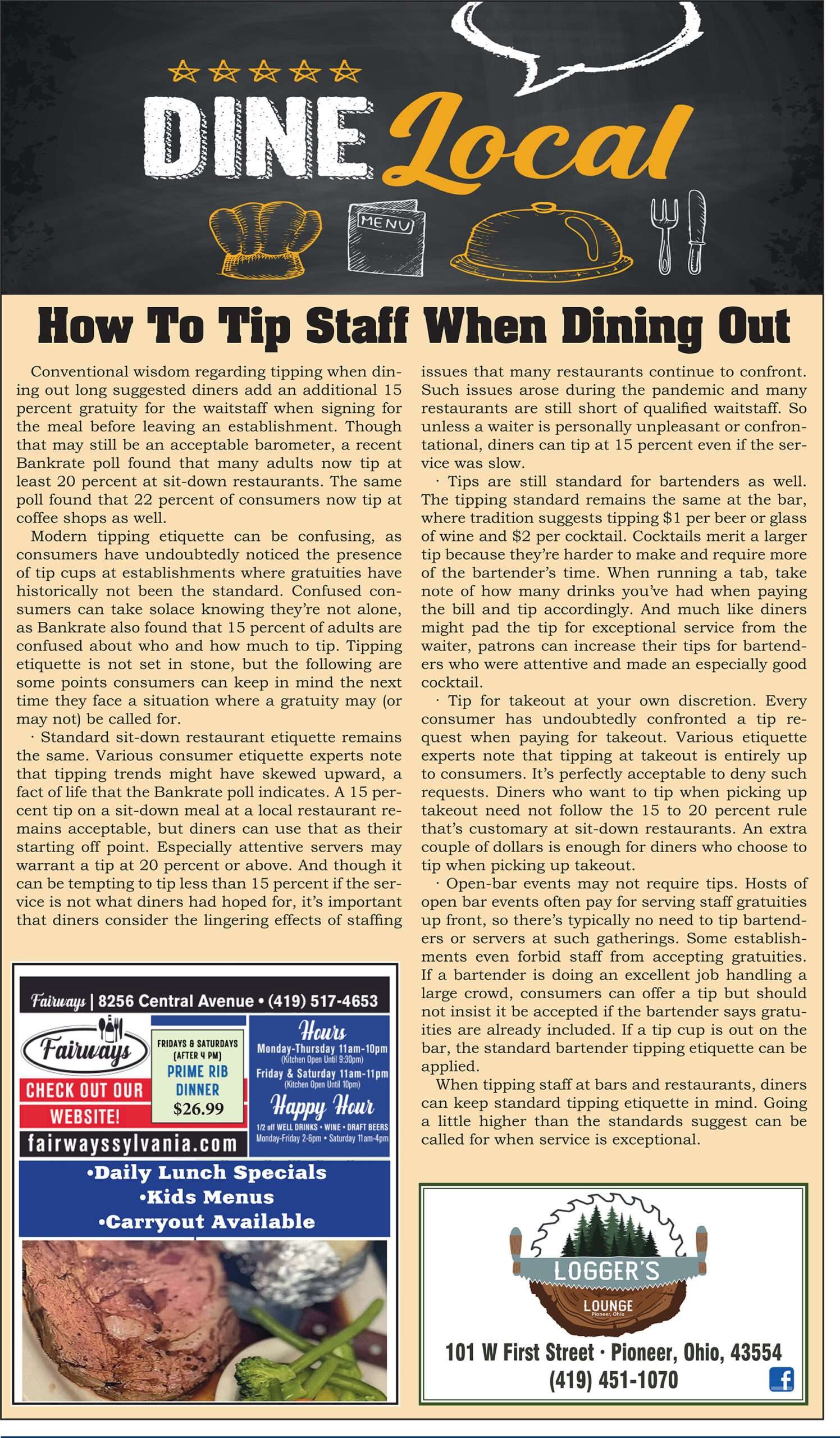 local dining guide Northwest Ohio restaurants