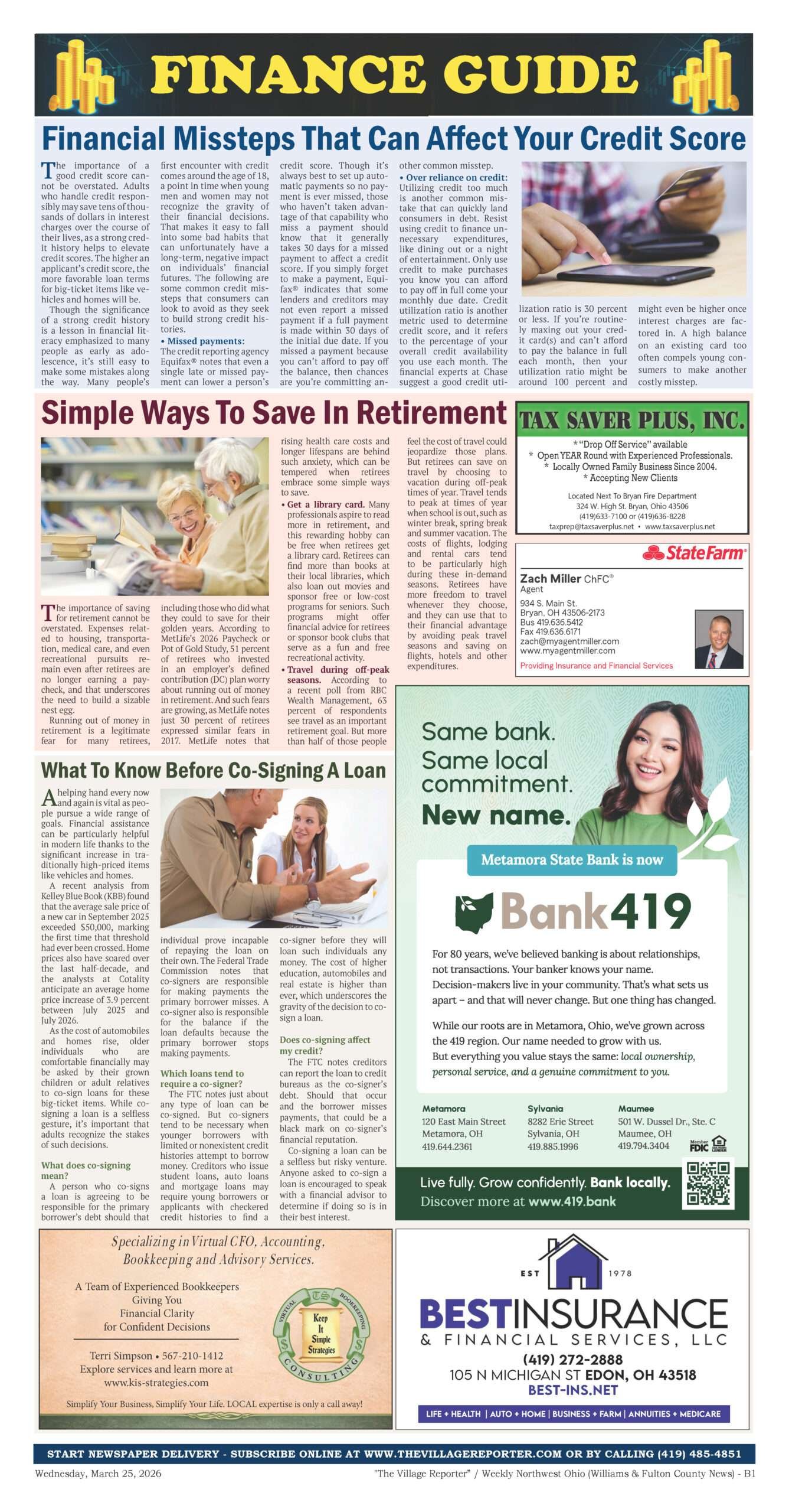 local finance guide Northwest Ohio