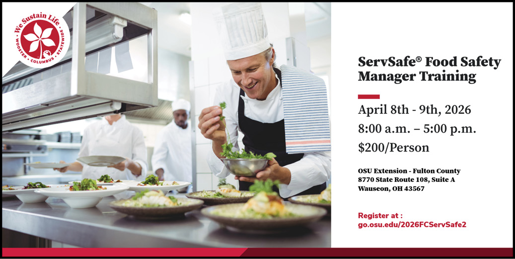 Fulton County OSU Extension Offering Food Safety Manager Training