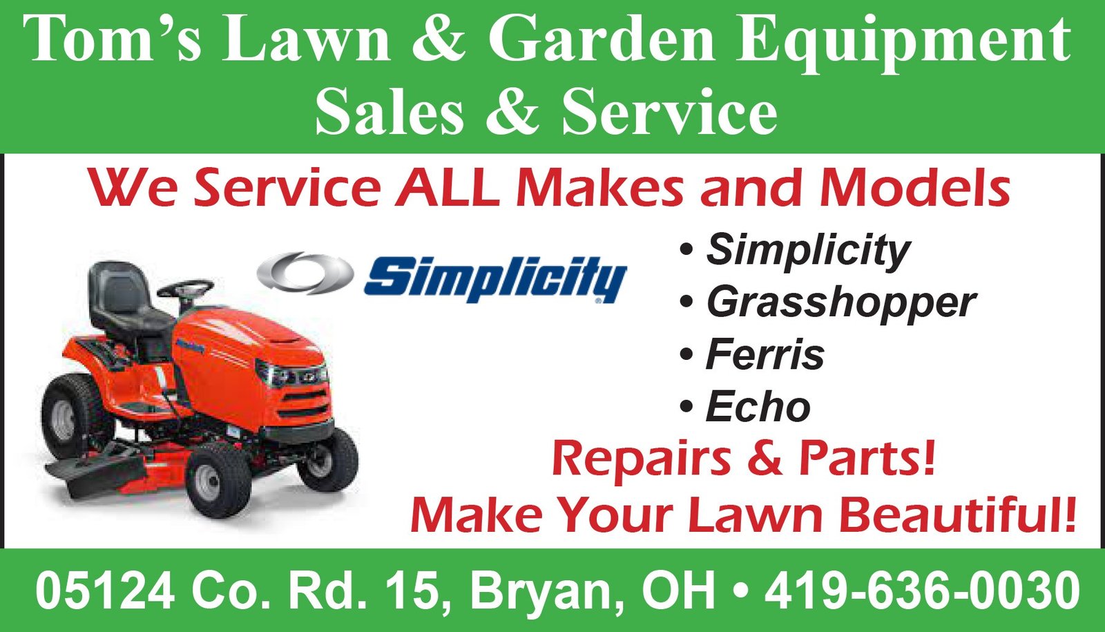 Toms Lawn & Garden Equip