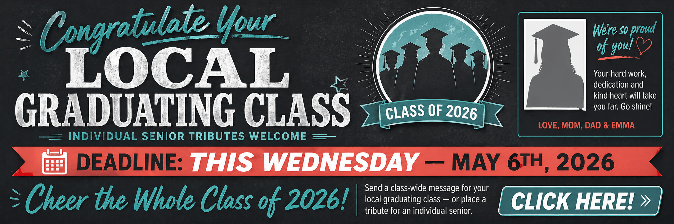 Congratulate Your Senior — Graduation Tribute Ads (Deadline May 6, 2026)