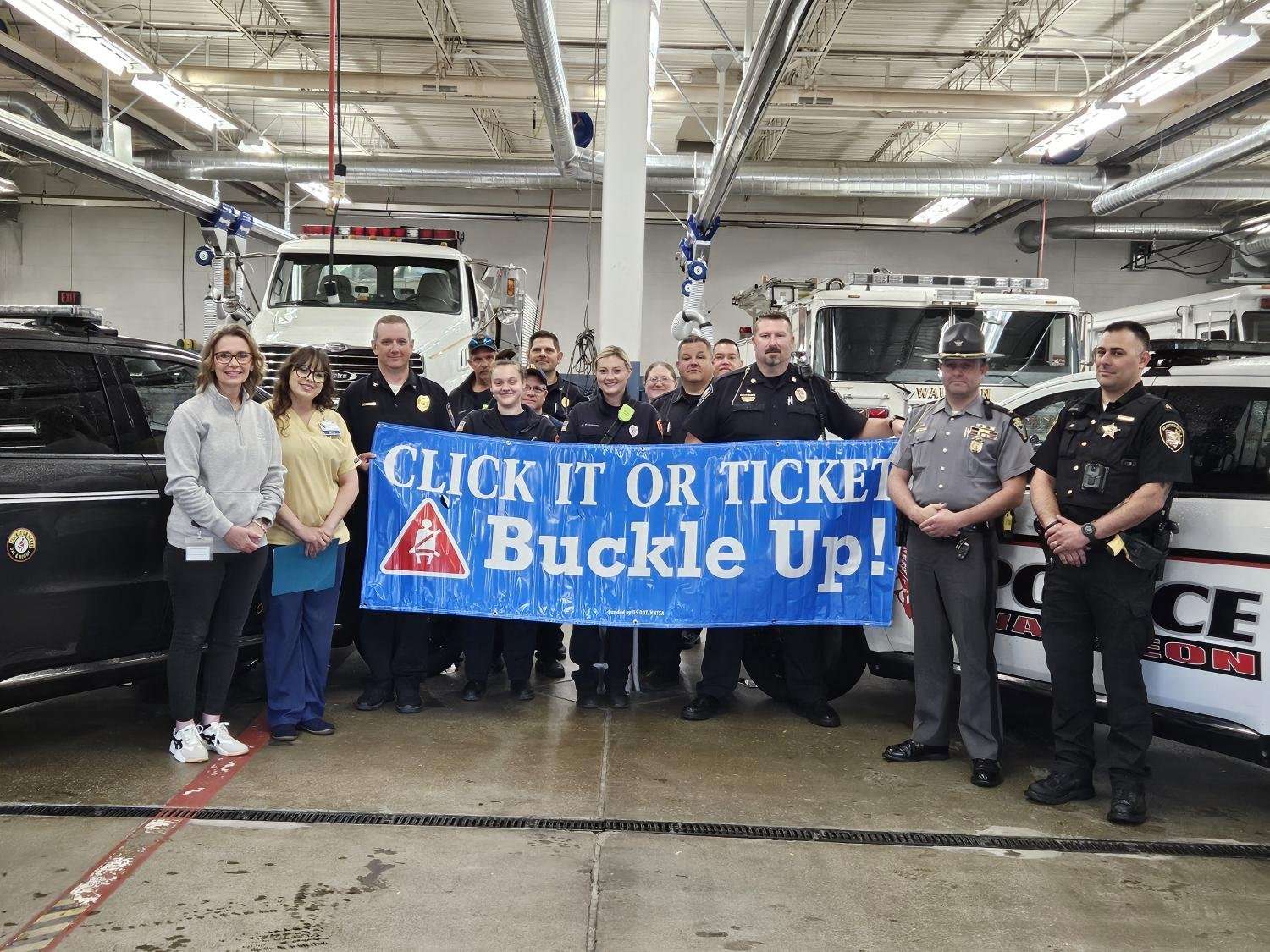 Fulton County Safe Communities members reminding everyone… BUCKLE UP!!