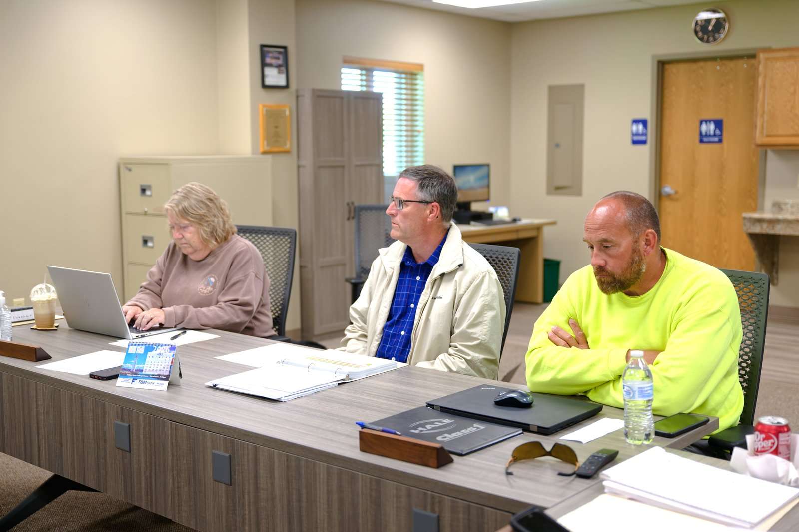 Brett Kolb speaks with Clinton Township officials