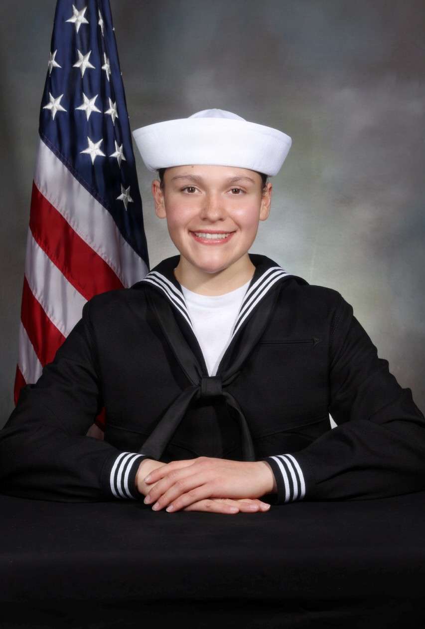 Airman Eliza Ramirez at Recruit Training Command Great Lakes.