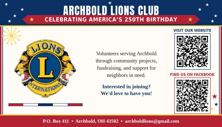 Archbold Lions Club America250