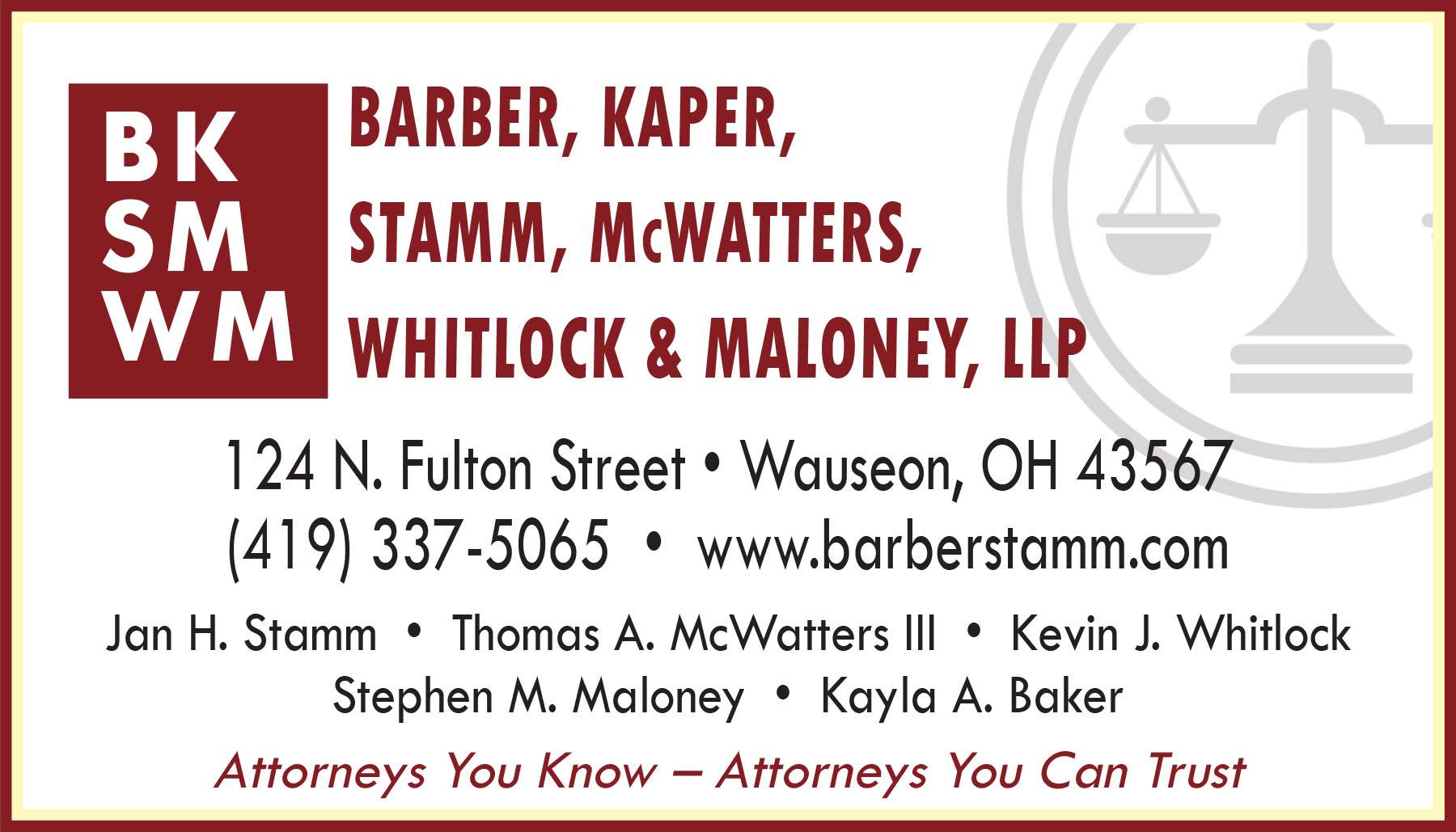 Barber Kaper Stamm McWatters Law Office