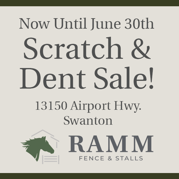 RAMM Fence & Stalls — Scratch & Dent Sale, now until June 30th — 13150 Airport Hwy., Swanton, Ohio