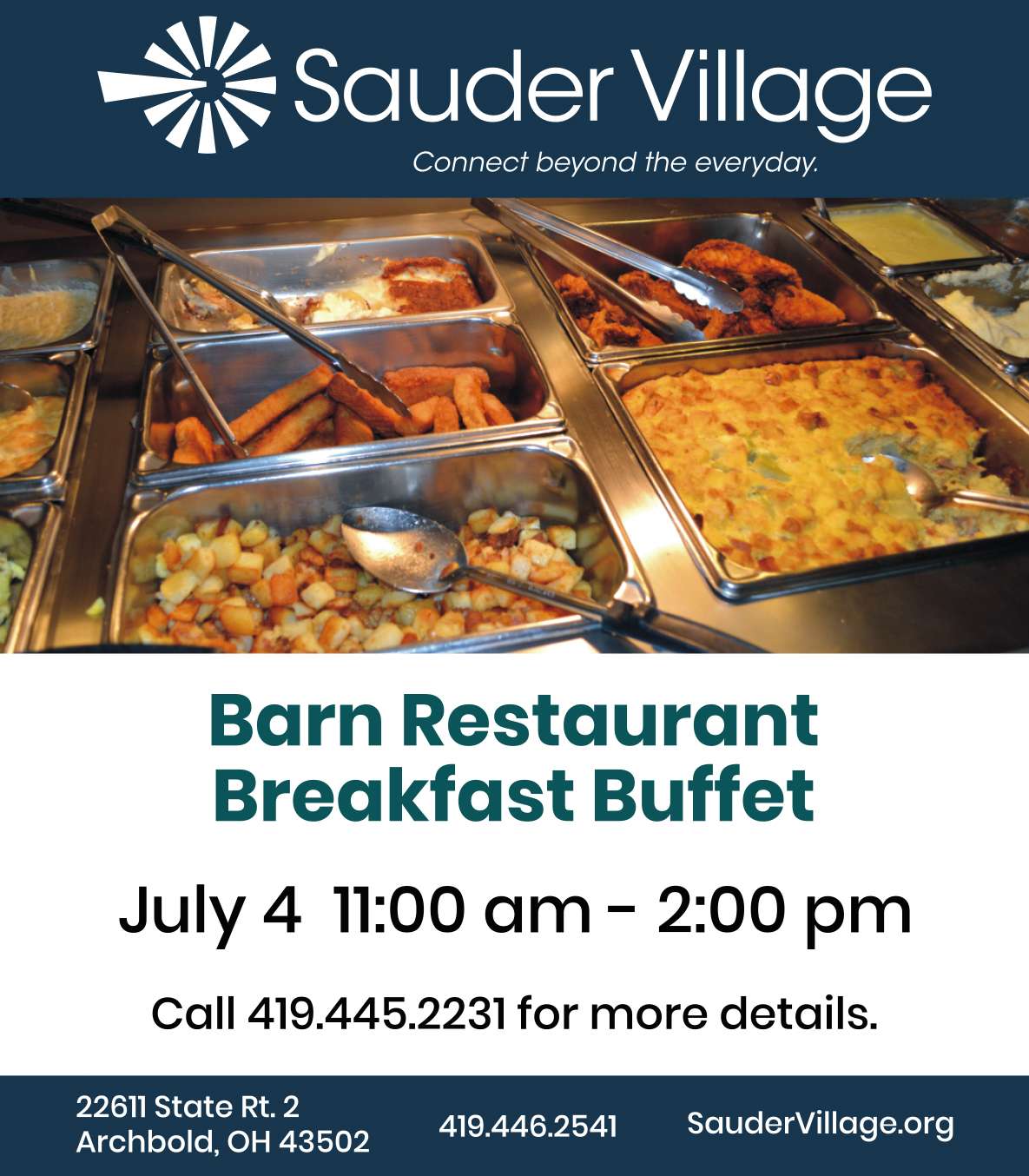 Sauder Village Breakfast Buffet