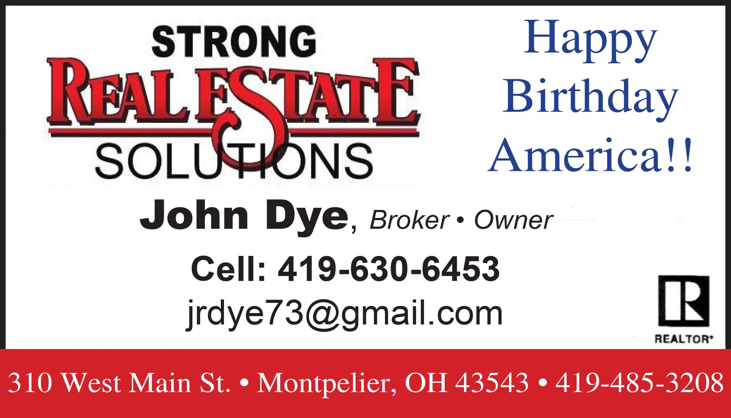Strong RE John Dye
