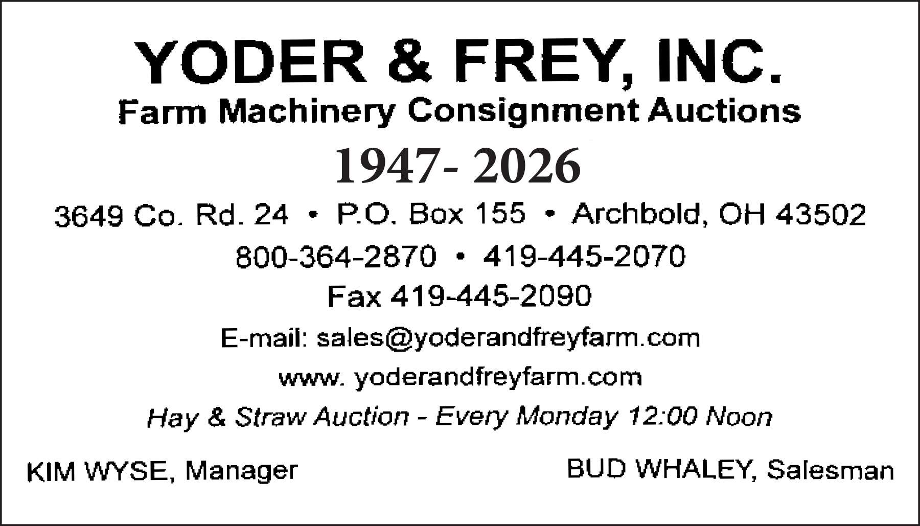 Yoder And Frey