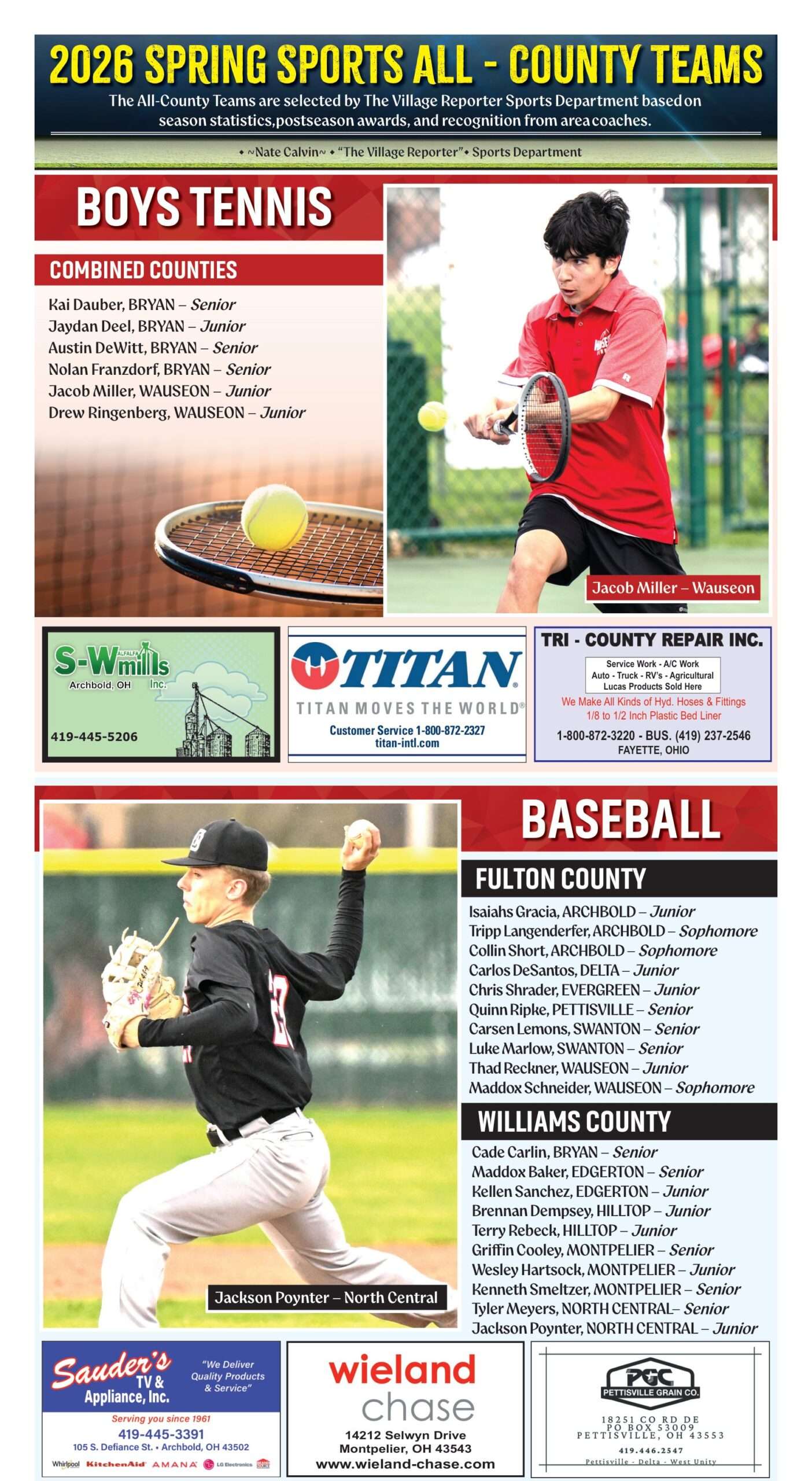 2026 Spring Sports All-County Teams page 1