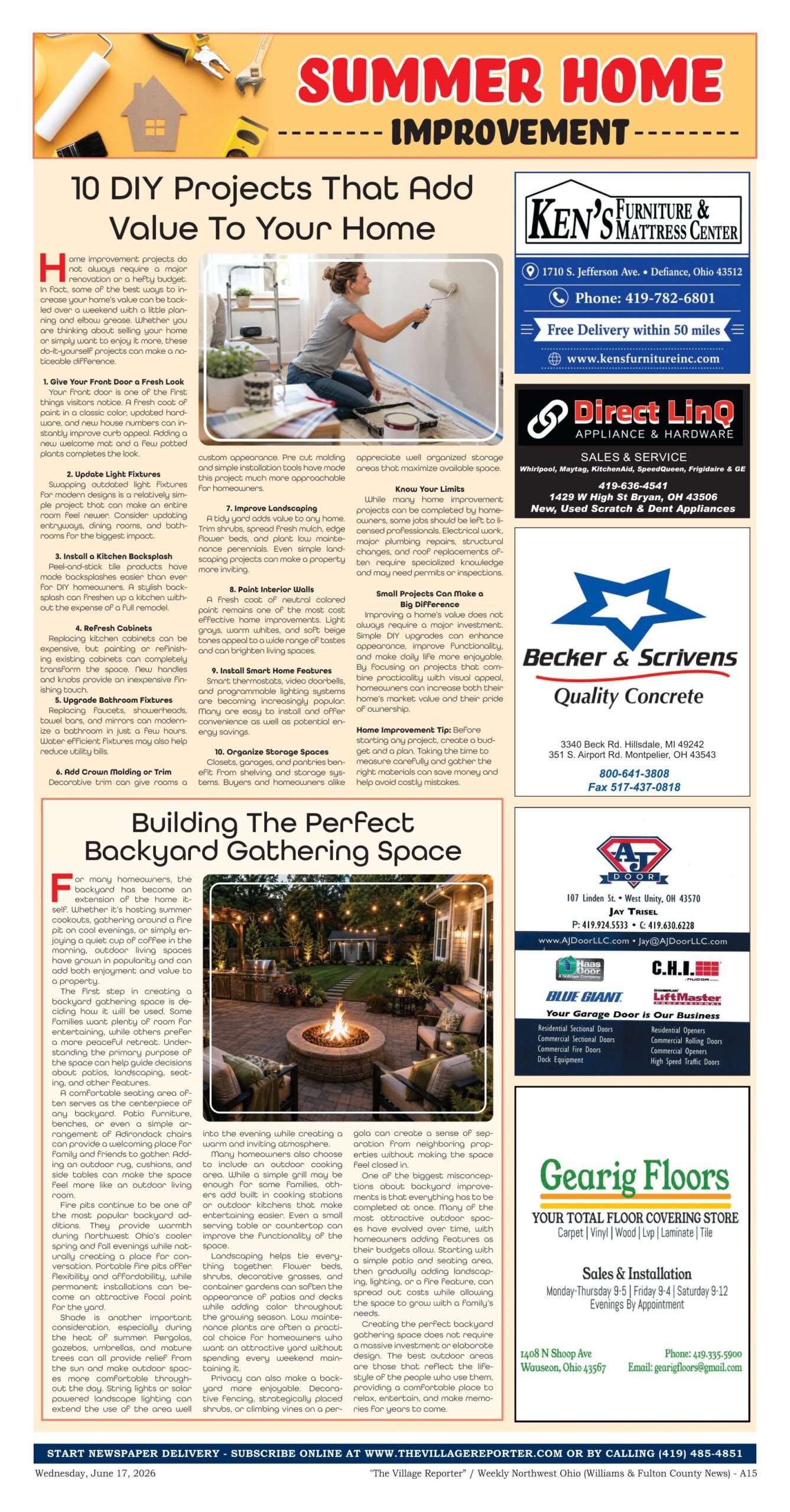 Summer Home Improvement & Car Care Guide - Page 1