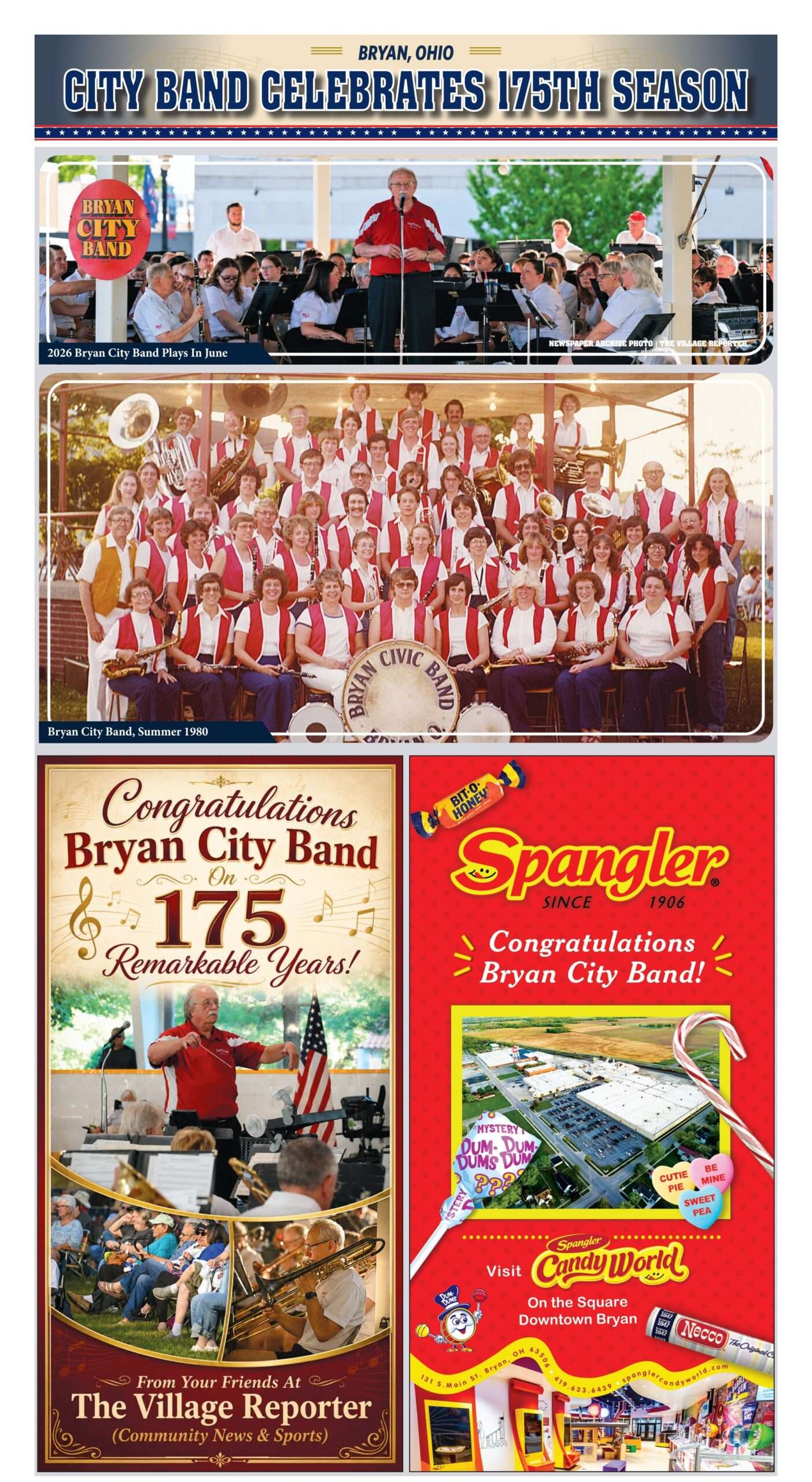 Bryan City Band 175th anniversary special section, page B7
