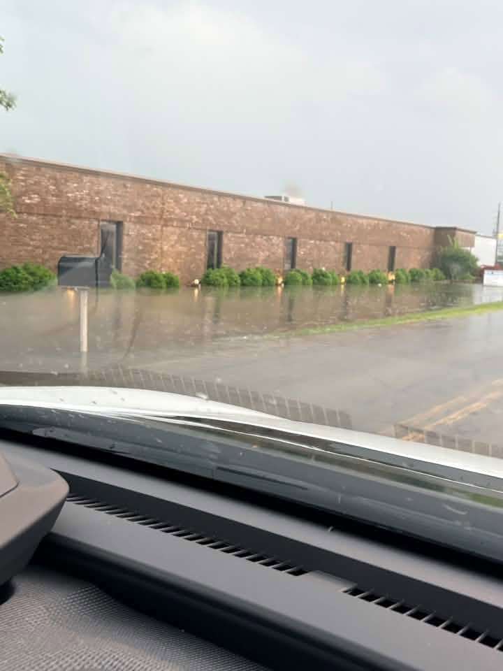 Heavy rain and standing water in the Montpelier area, July 17, 2026.