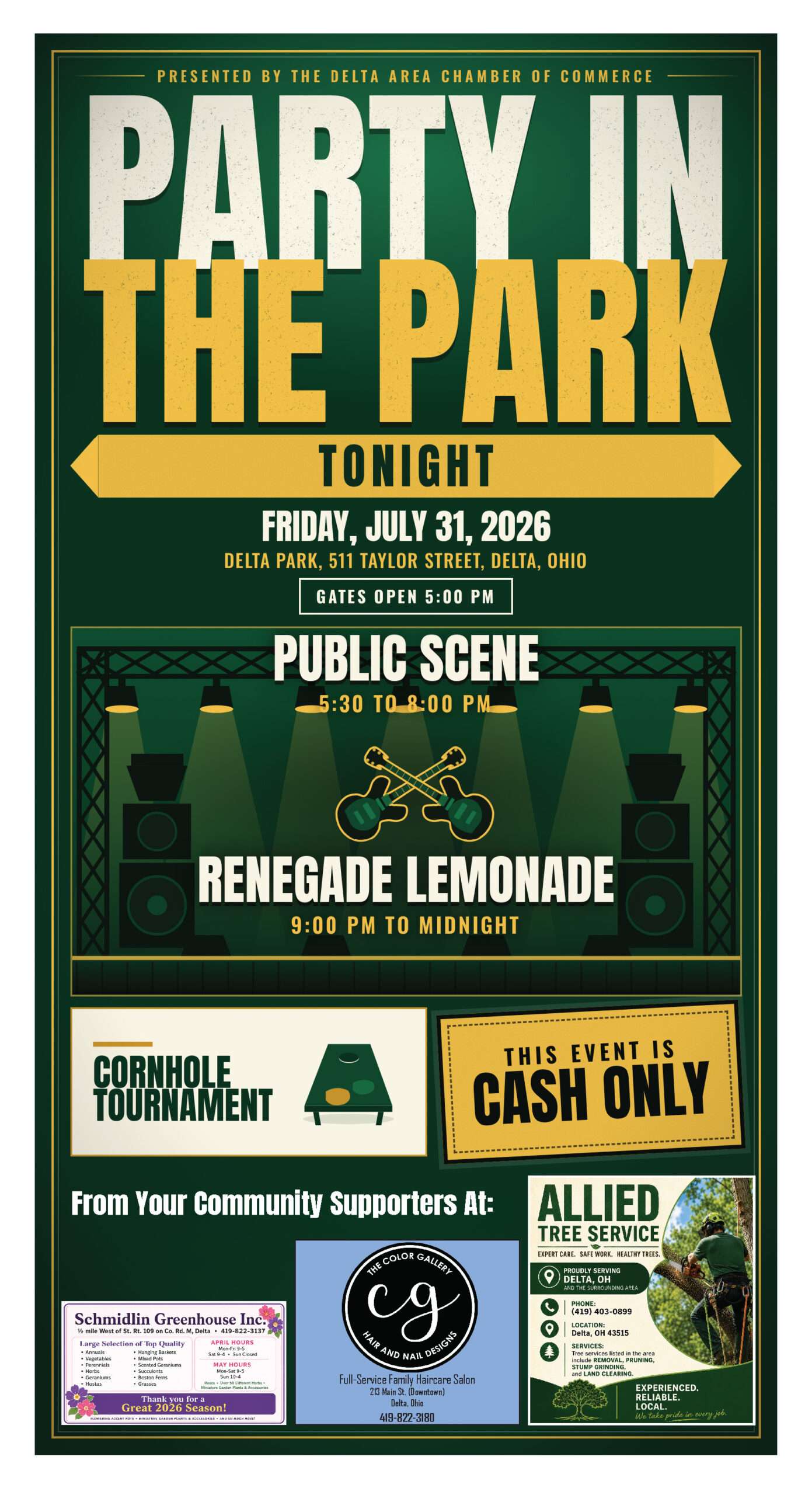 Party in the Park — Delta, Friday July 31, 2026 flyer