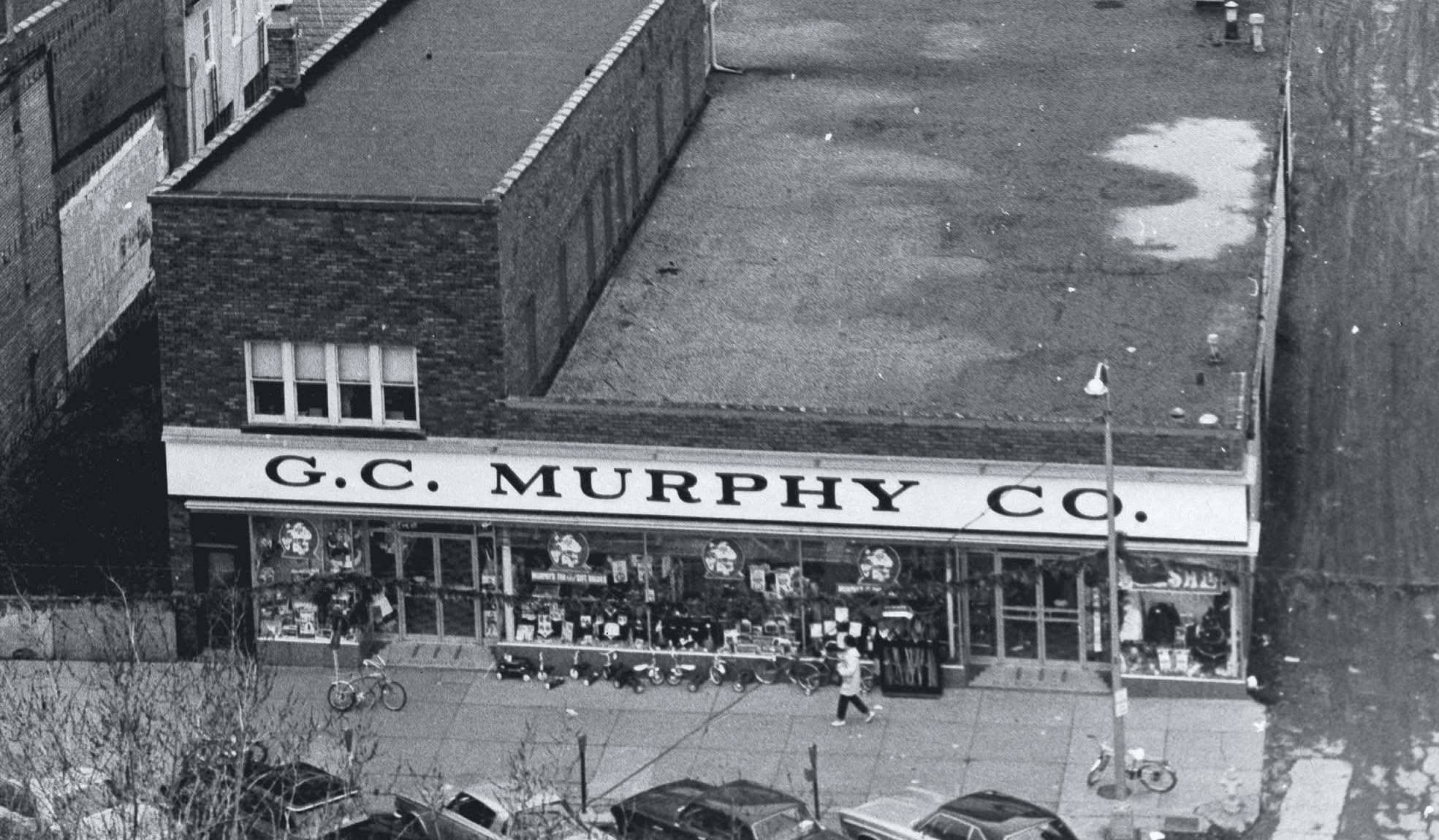 1968 photograph of the G.C. Murphy Company variety store on West Butler Street in Bryan, Ohio, viewed from the Williams County courthouse