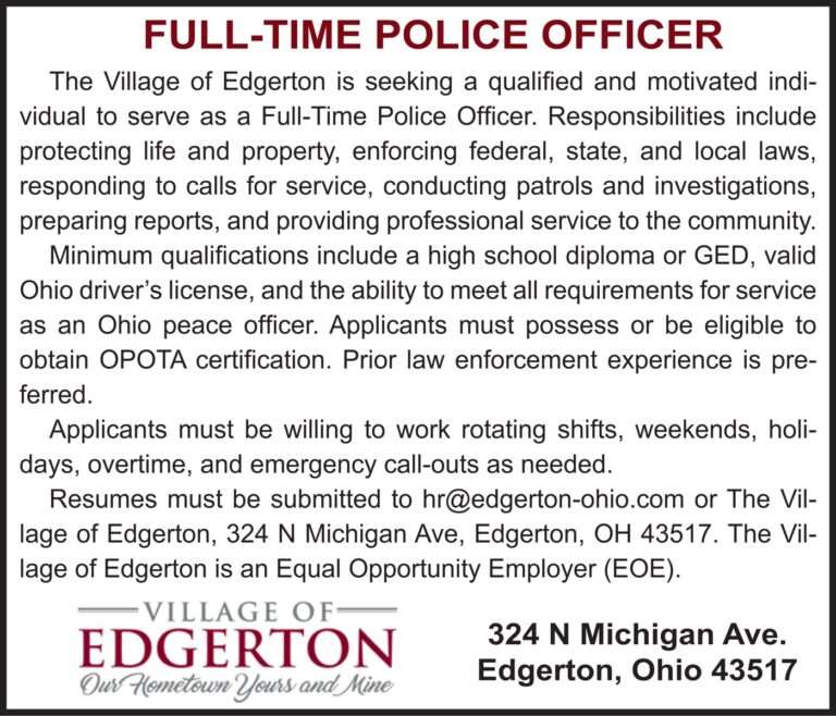 Edgerton Village – Police Officer