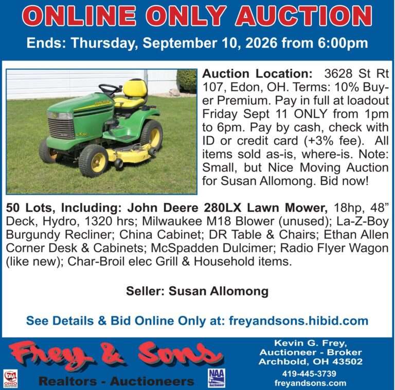 Frey & Sons – Auction