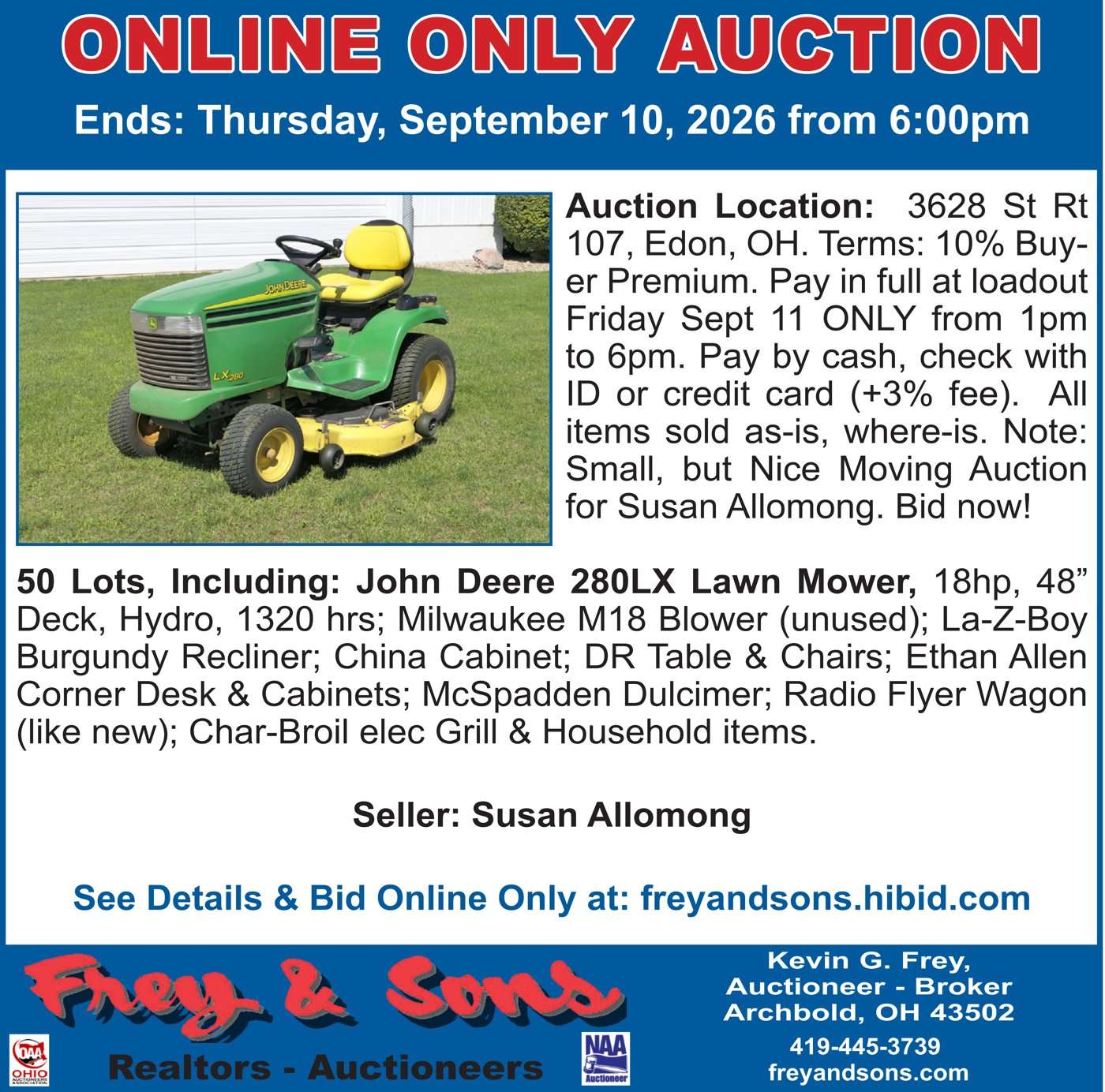 Frey & Sons – Auction