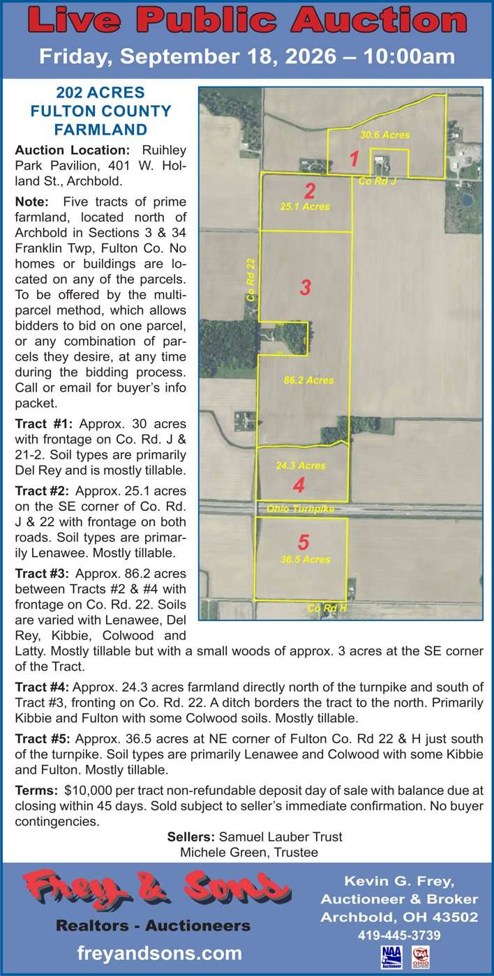 Frey & Sons – Lauber Auction