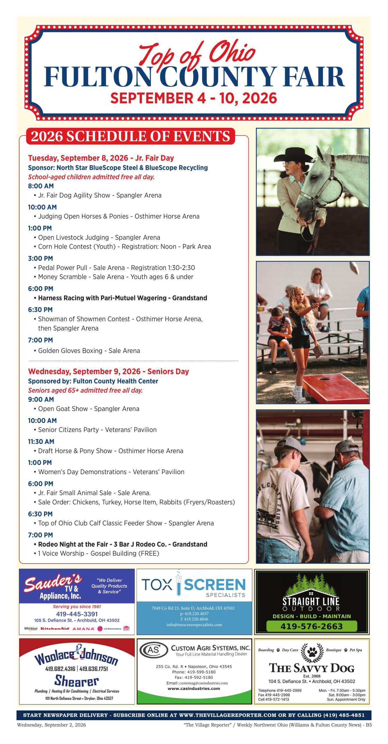 2026 Fulton County Fair schedule of events, page 5