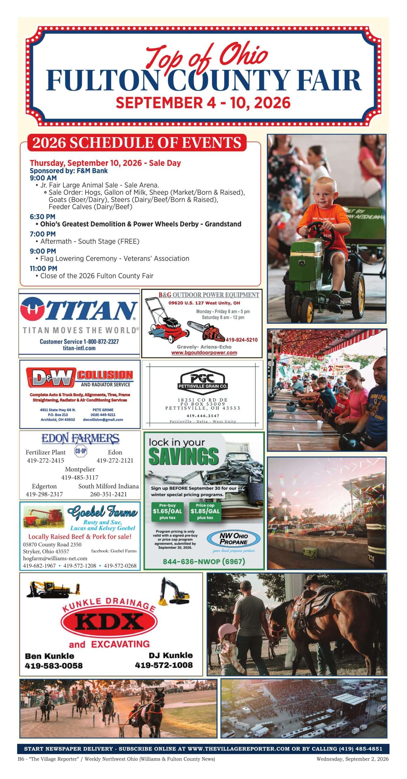 2026 Fulton County Fair schedule of events, page 6