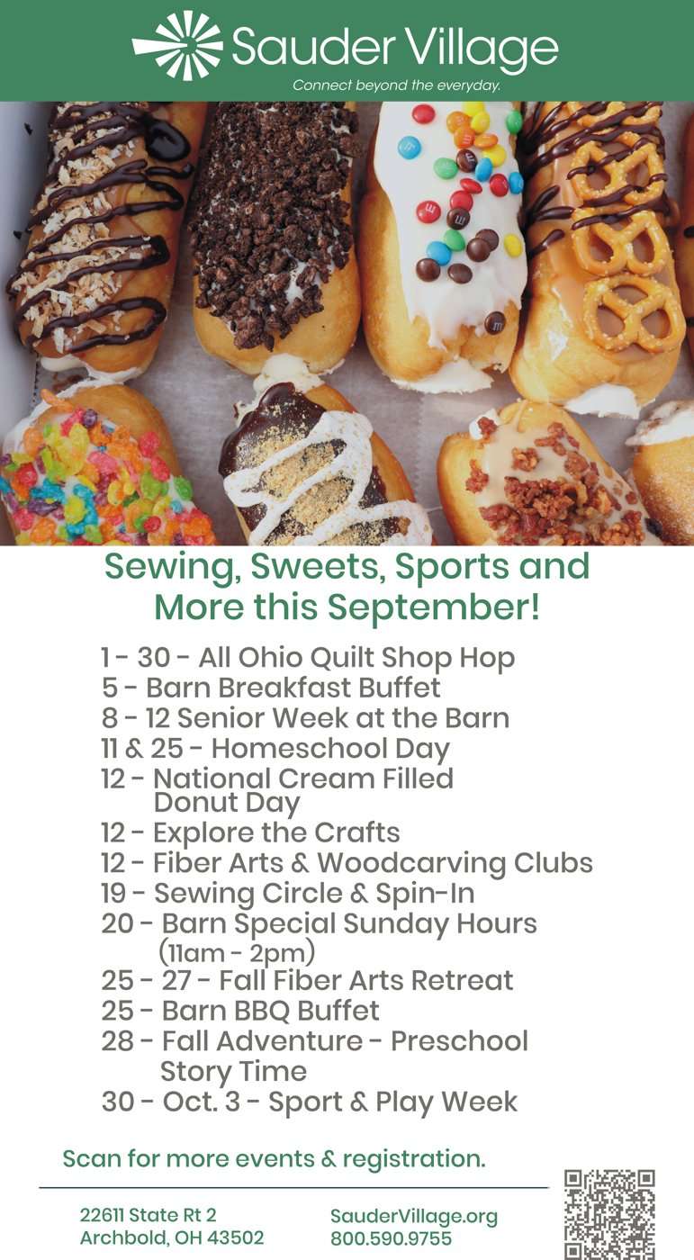 Sauder Village – September Events