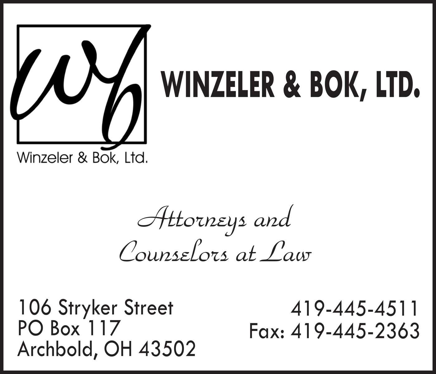 Winzeler & Bok