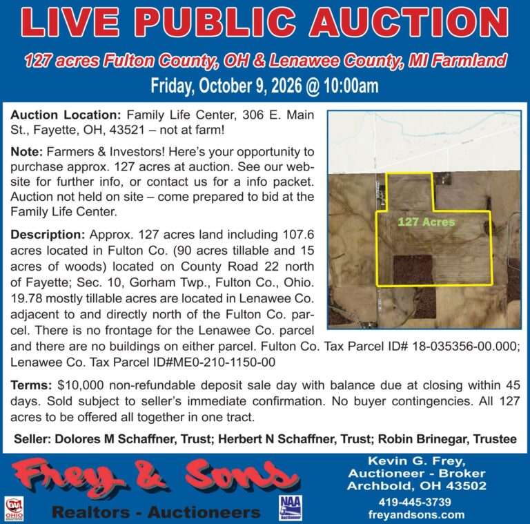 Frey & Sons – Farmland Auction