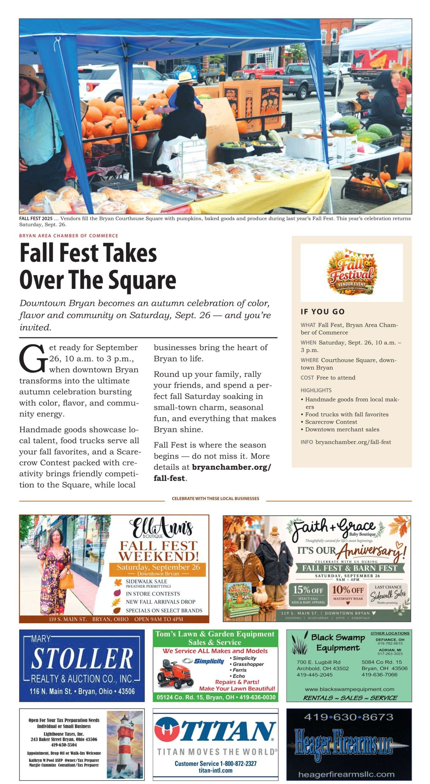 The Village Reporter page A14 - Bryan Area Chamber of Commerce Fall Fest 2026