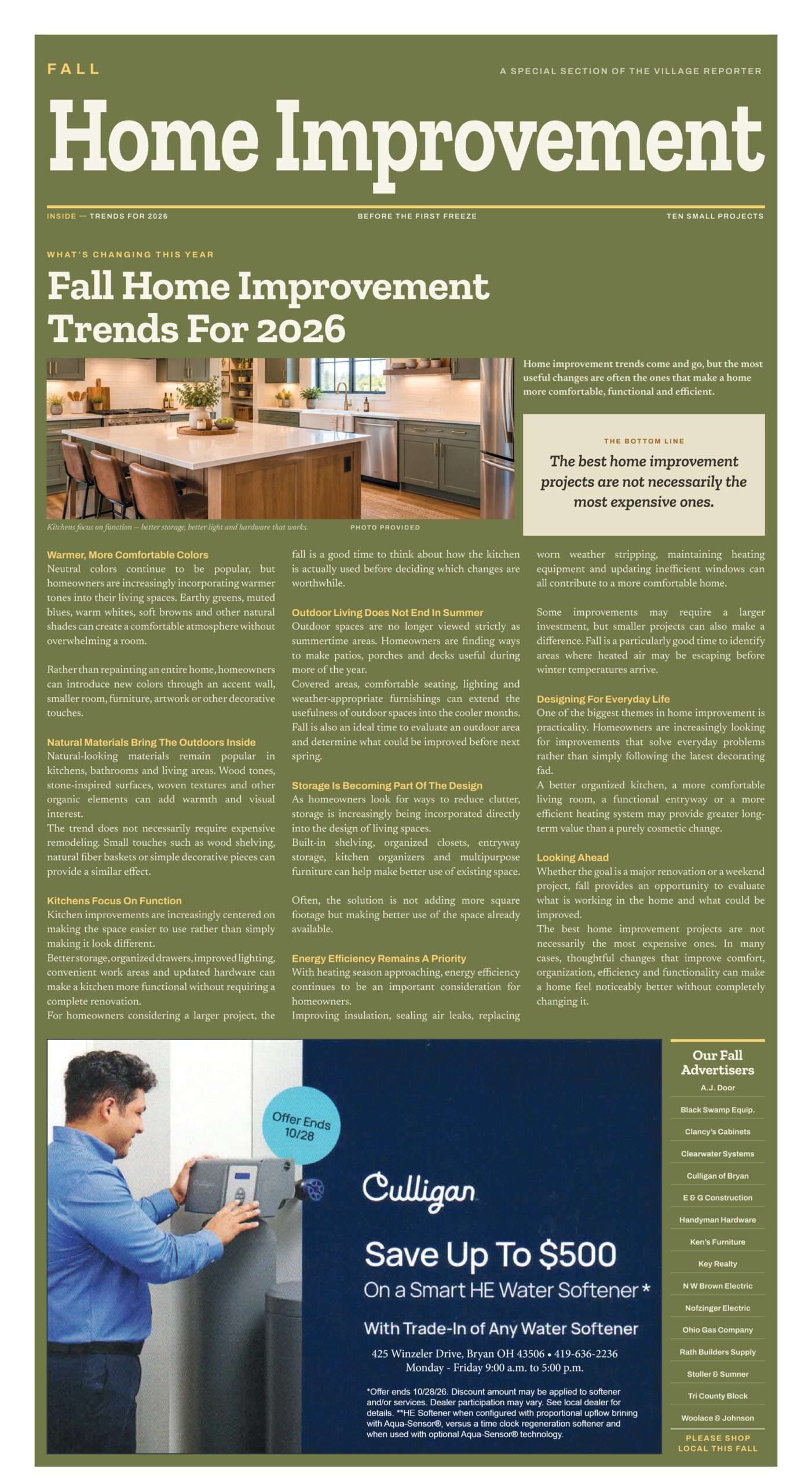 Fall 2026 Home Improvement page A14 - Fall Home Improvement Trends For 2026