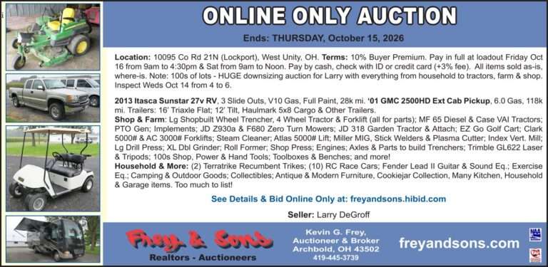 Frey & Sons – DeGroff Auction