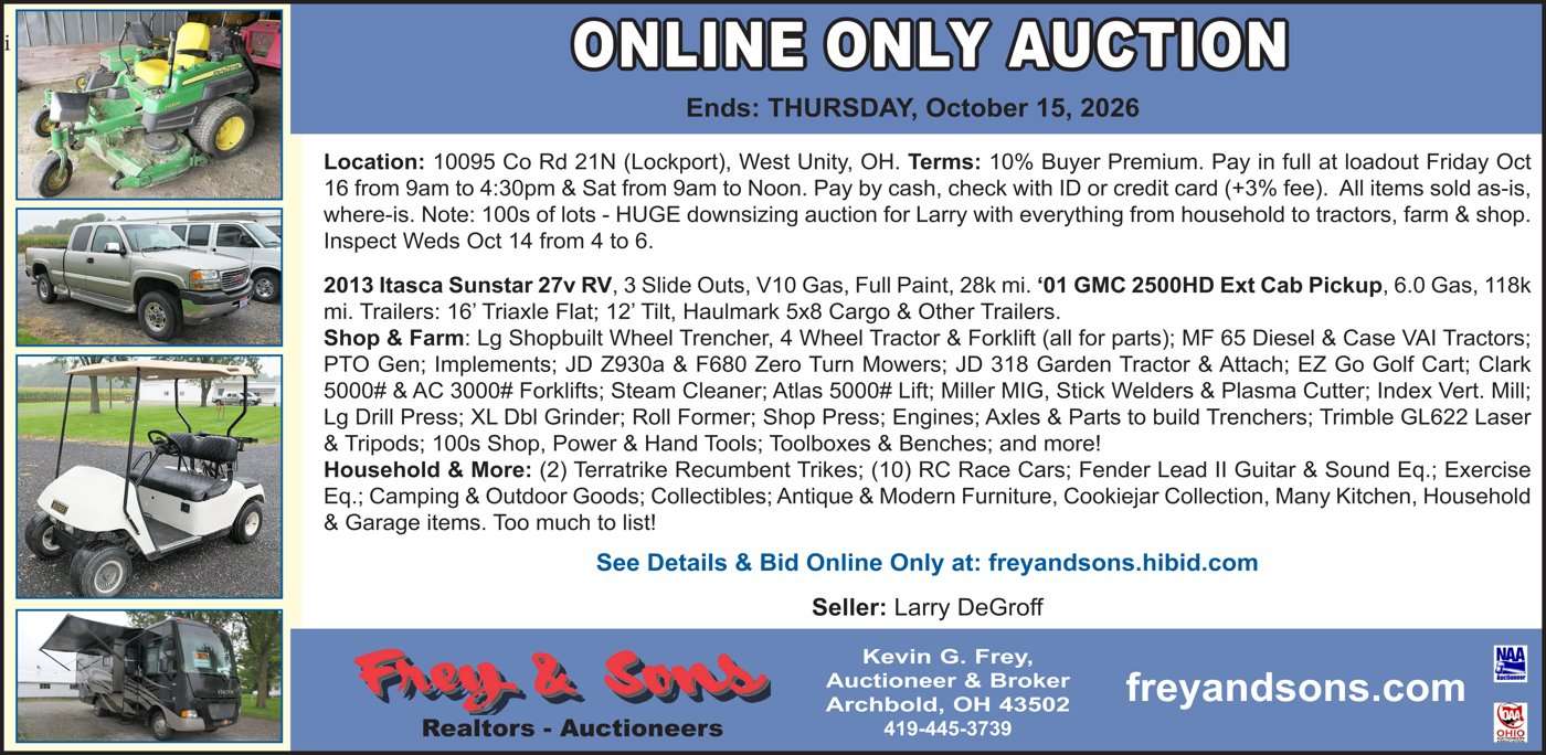 Frey & Sons – DeGroff Auction