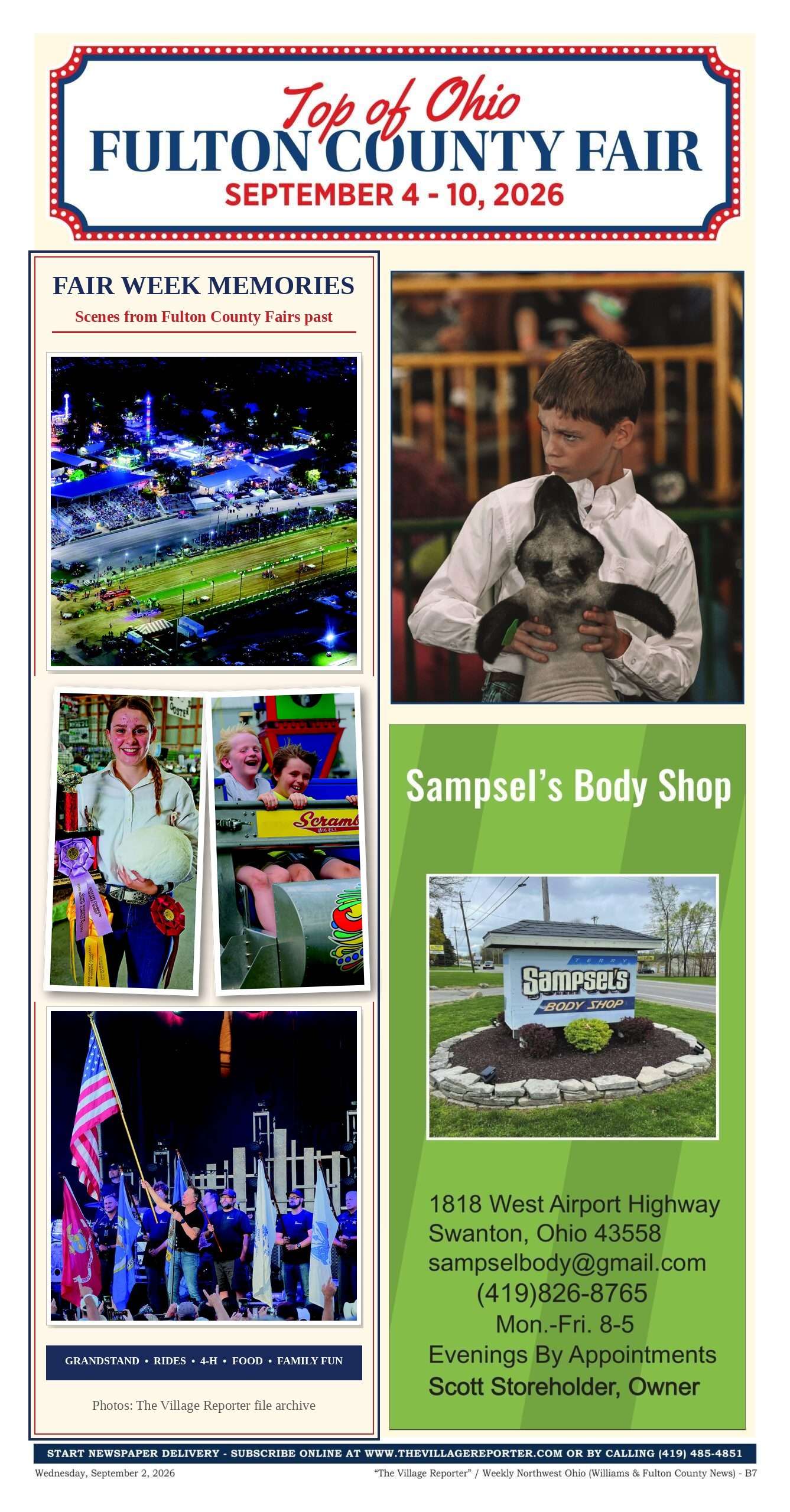 2026 Fulton County Fair schedule of events, page 7