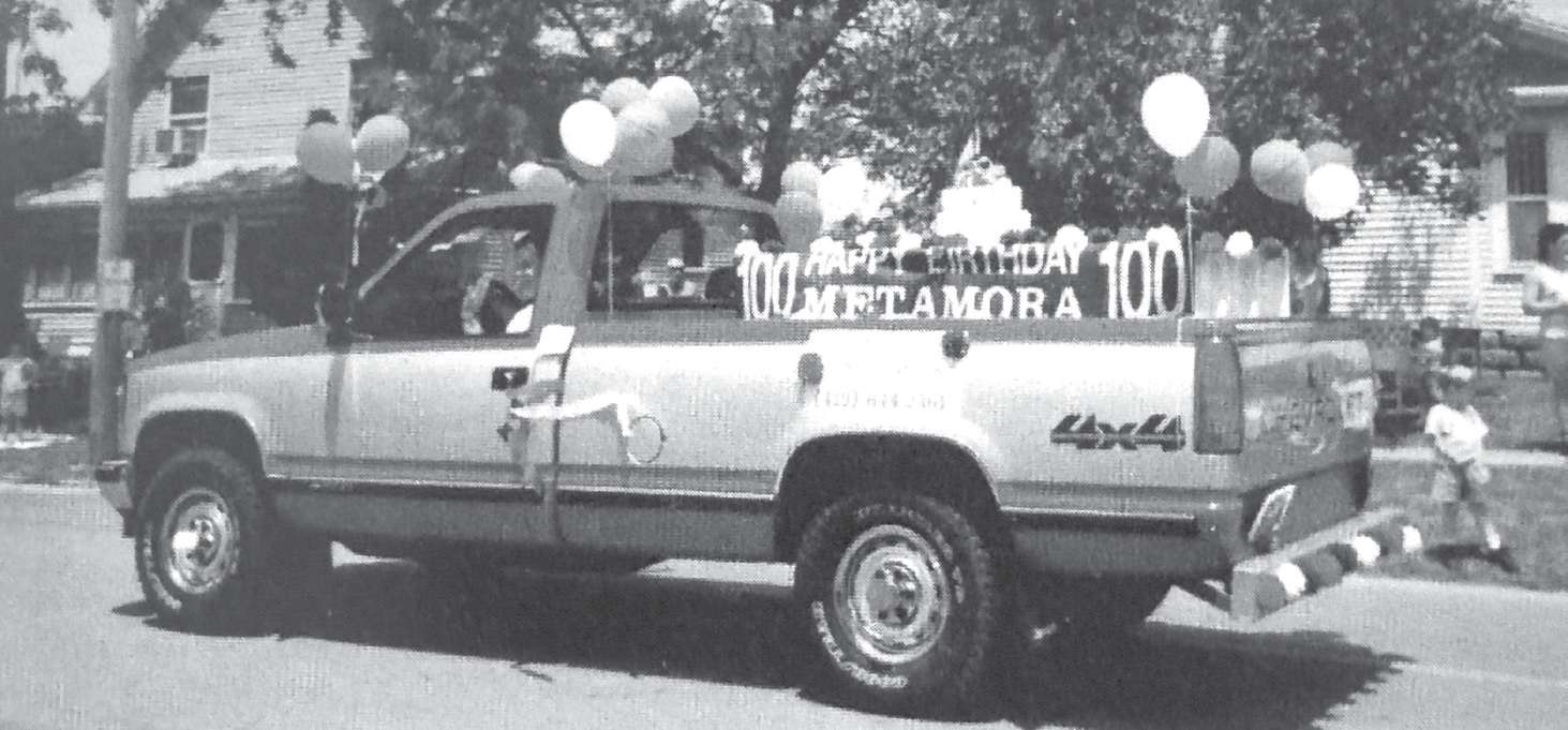Metamora centennial parade float, 1993