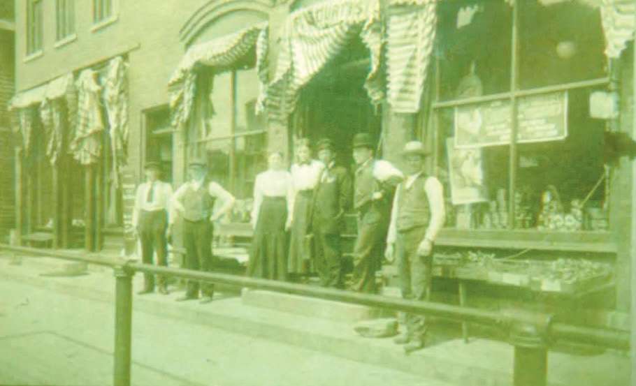 The F.J. Curtis store on North Main Street in Swanton, Ohio, in 1904