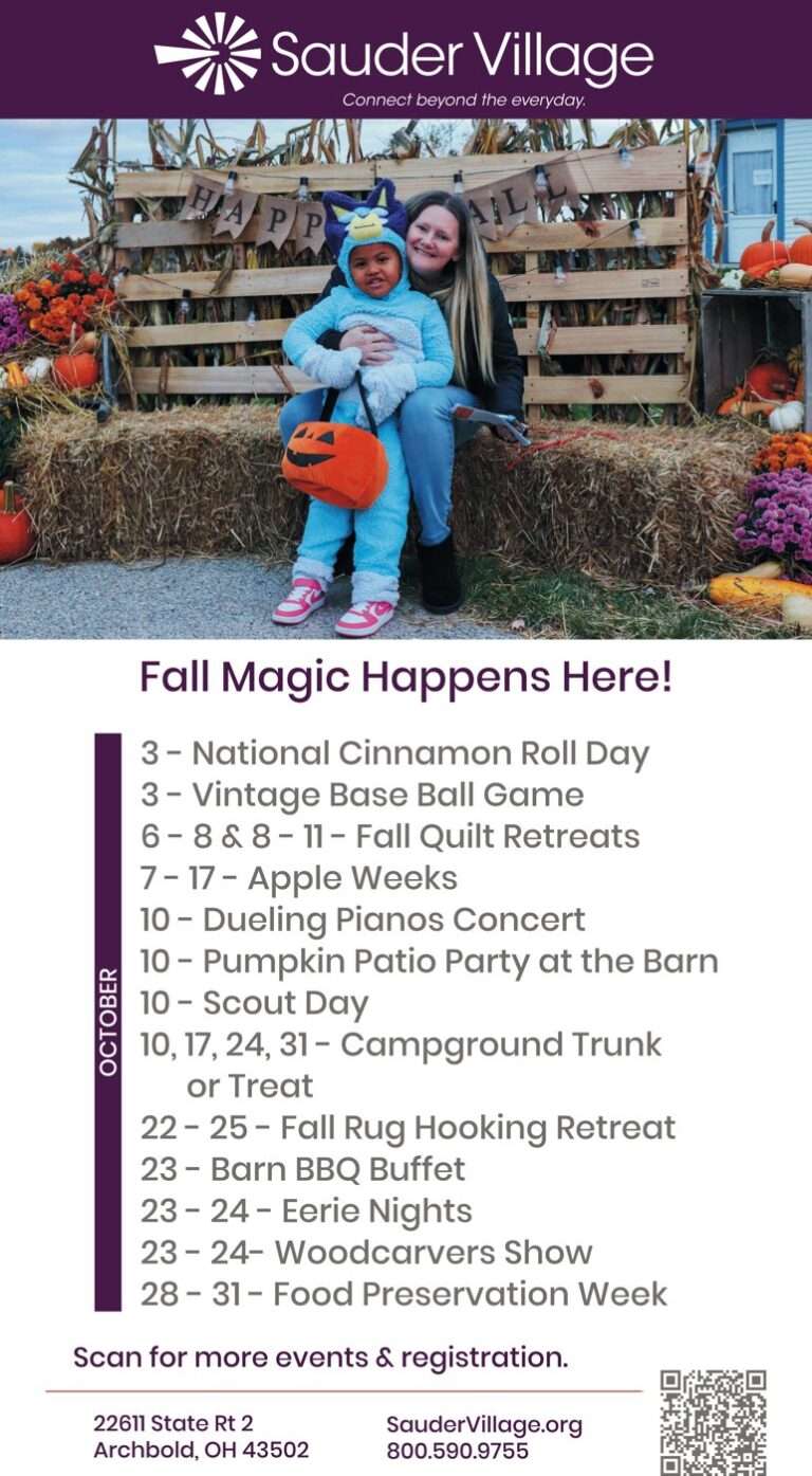Sauder Village – October Events