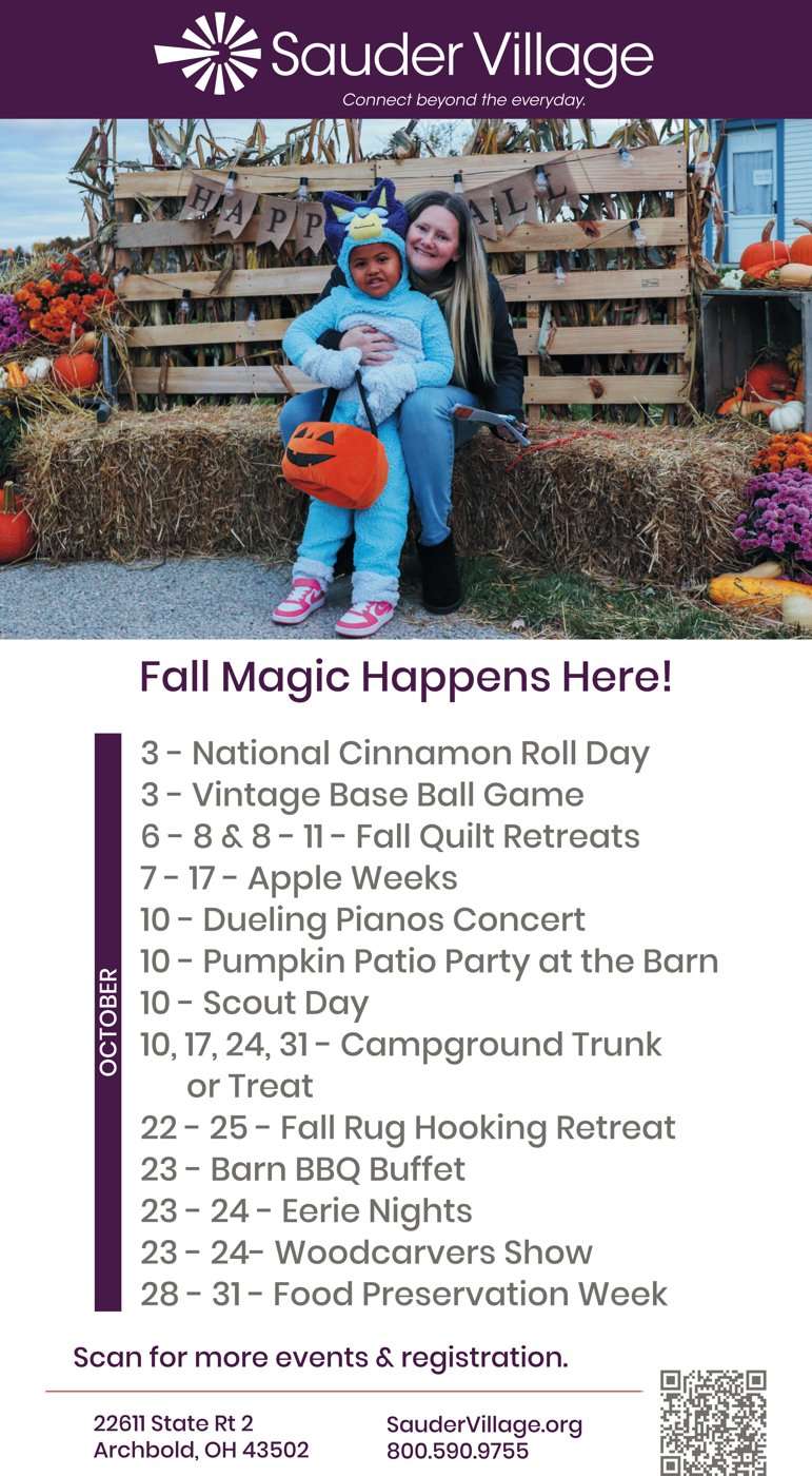 Sauder Village – October Events