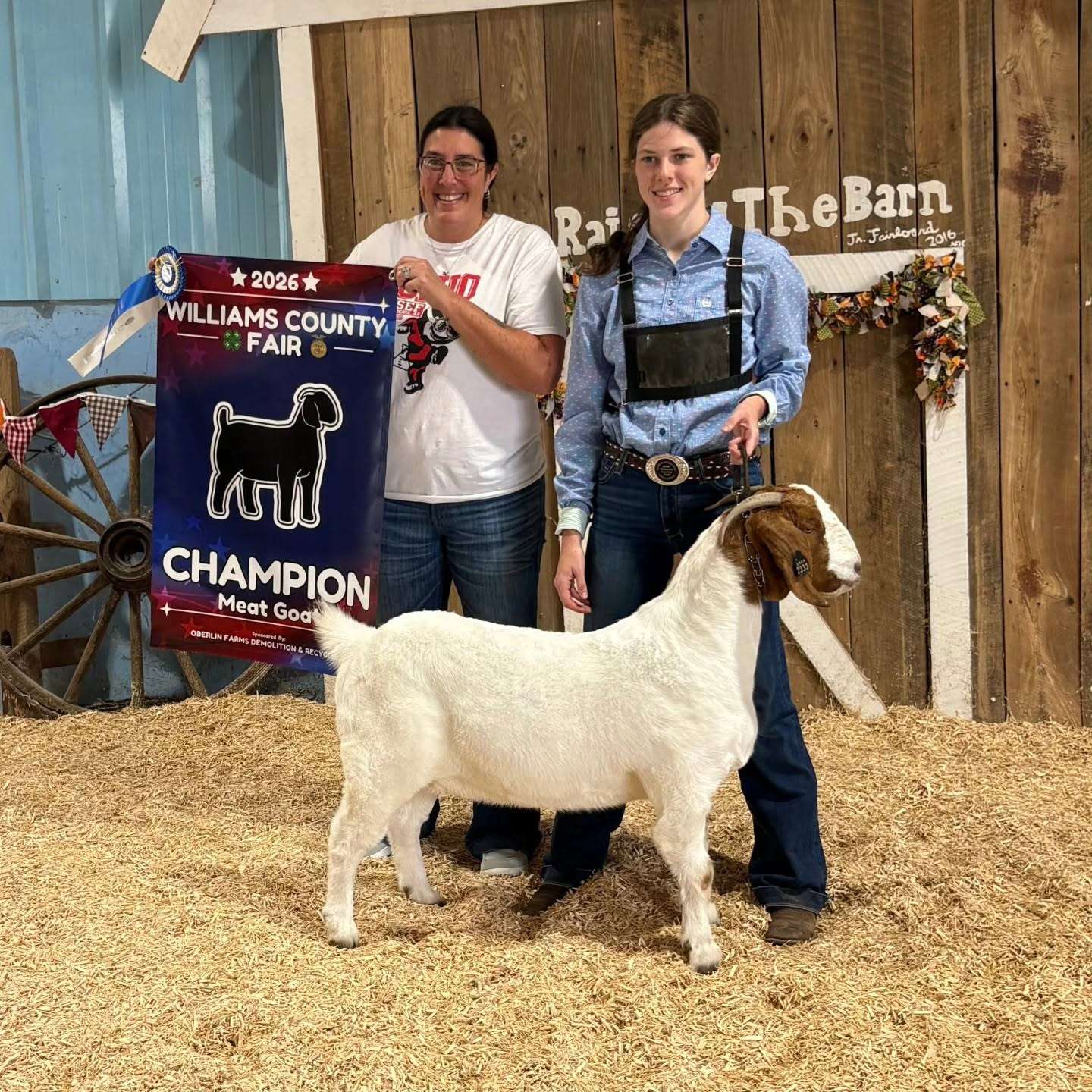 Eliza Higgins with her champion market-type doe
