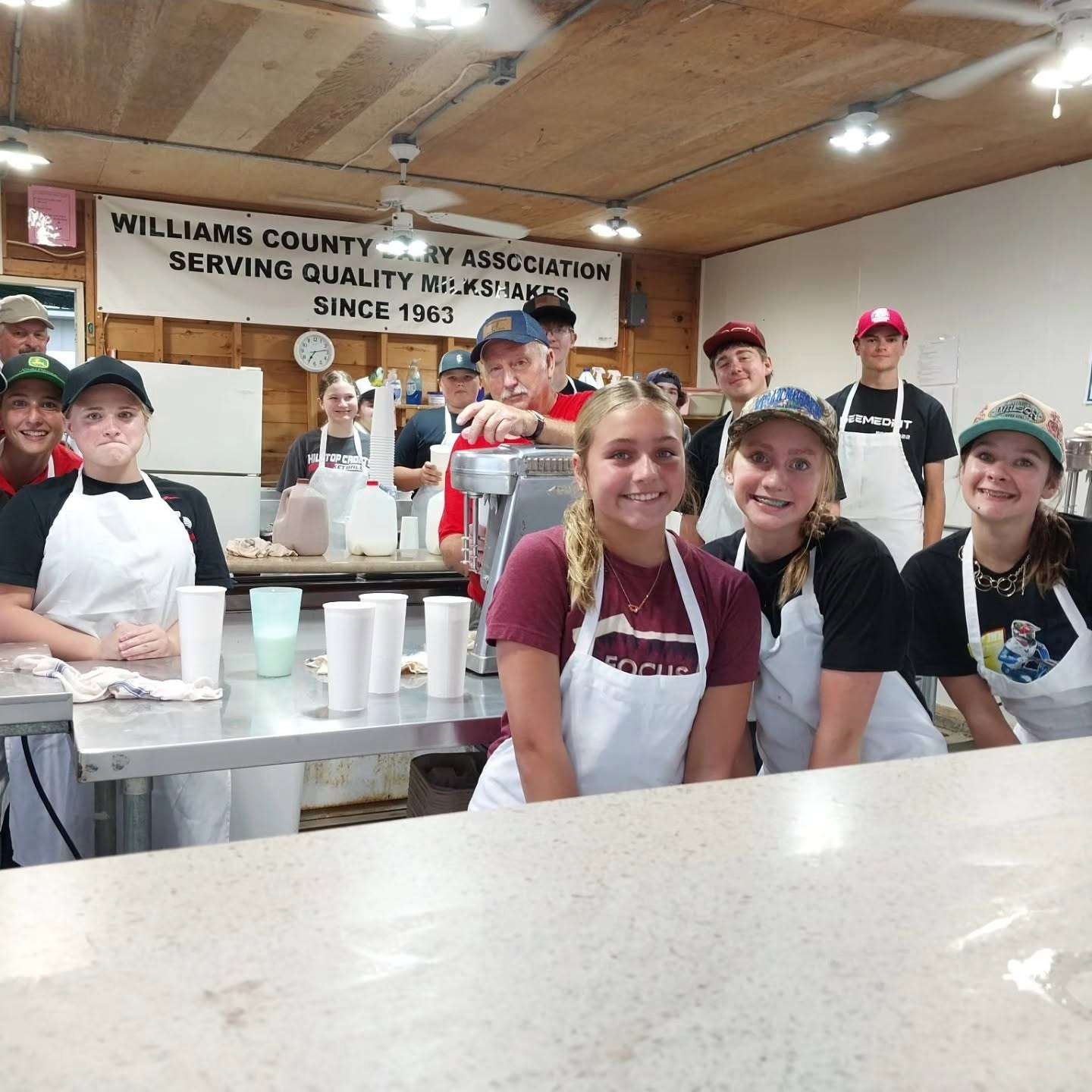 FFA members working the milkshake stand