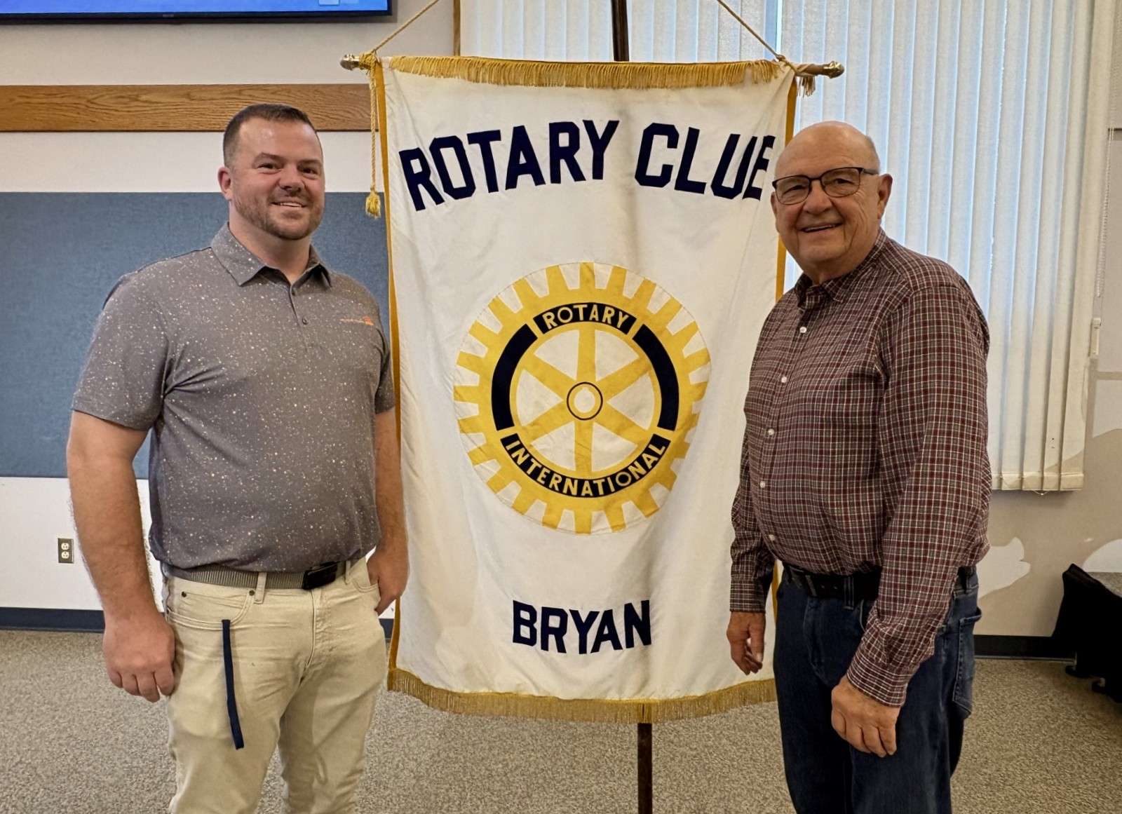 Mentors For Williams County speaker Micheal Wortkoetter and Rotarian Steve Rieman